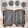 bagage melalenia, valise abs à coque rigide avec serrure tsa avec roue rotative, bagage moyen léger à carreaux pour voyage