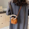 sacs pour femmes seau épaule sac à main automne hiver vintage polyvalent laine d'agneau sac à main élégant mode sac à bandoulière en gros