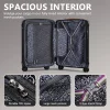 joyway bagage à main 20 pouces avec porte gobelet et port usb, capacité extensible à 25%, valise intelligente avec roues antidérapantes