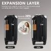 joyway bagage à main 20 pouces avec porte gobelet et port usb, capacité extensible à 25%, valise intelligente avec roues antidérapantes