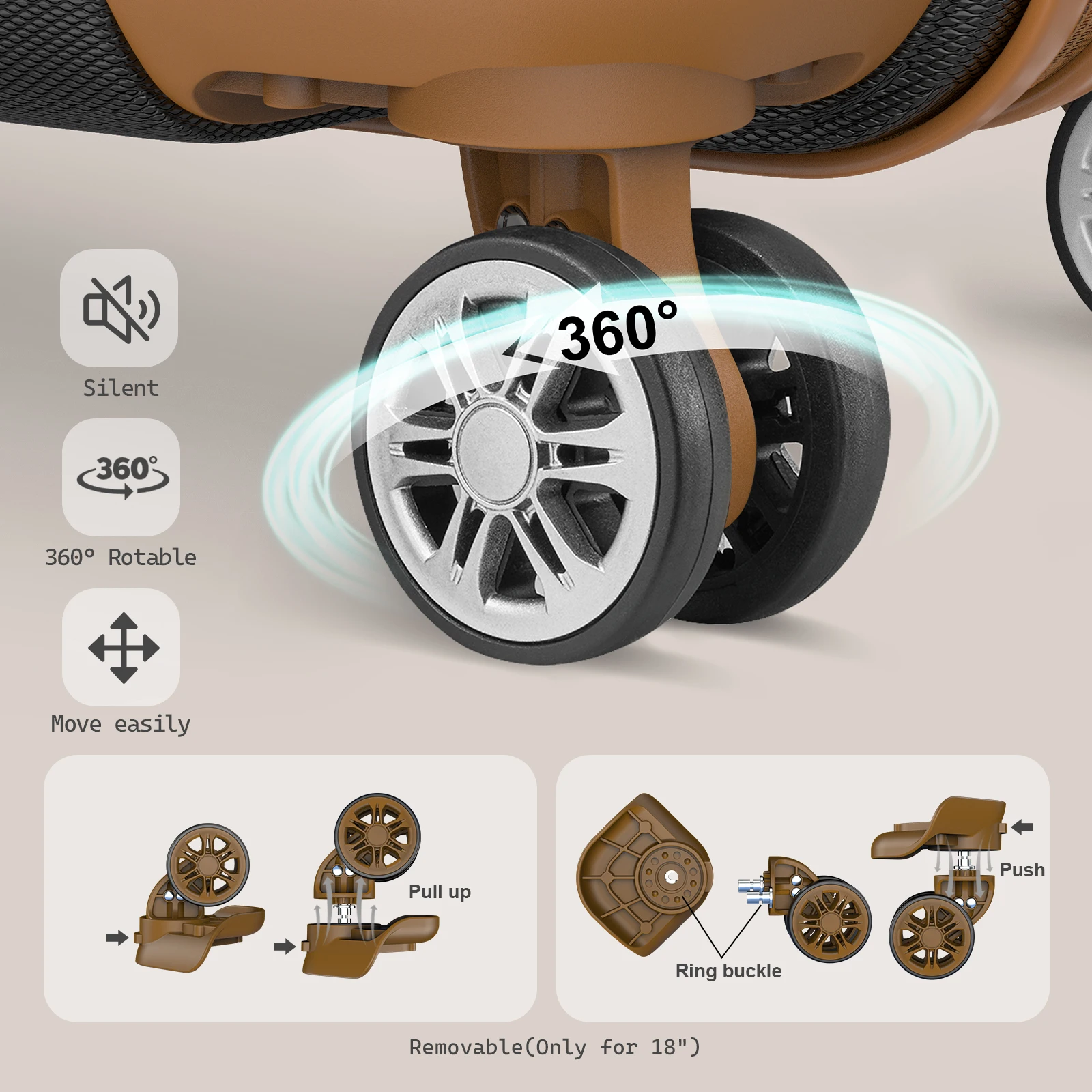 bagage melalenia, valise abs à coque rigide avec serrure tsa avec roue rotative, bagage moyen léger à carreaux pour voyage