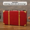 valise de luxe vintage en cuir rouge personnalisée, coffre de voyage, valise à bagages, mode, grande capacité, rangement de vêtements, boîte d'accessoires