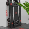 chariot à main pliable et observateur à plate forme extensible, chariot portable à 6 roues pour le shopping et le transport de bagages
