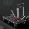 chariot à main pliable et observateur à plate forme extensible, chariot portable à 6 roues pour le shopping et le transport de bagages