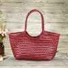 cuir véritable de créateur tricoté à la main élégant poignée femme fourre tout vintage sac à main femme peau de vache dame grand sac à bandoulière