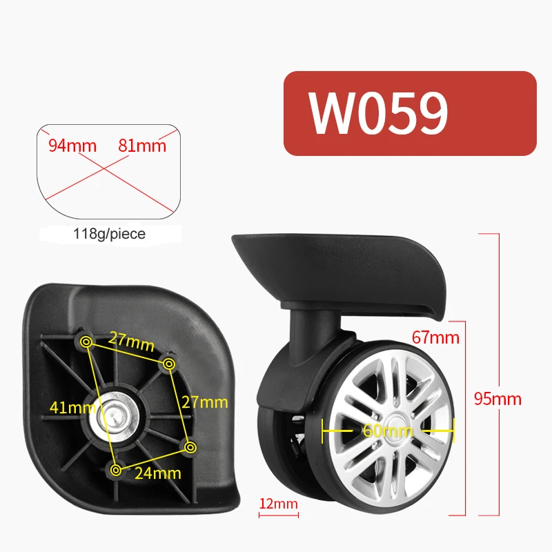 roues à bagages accessoires valise chariot roulettes universelles muet portable réparation vieille valise