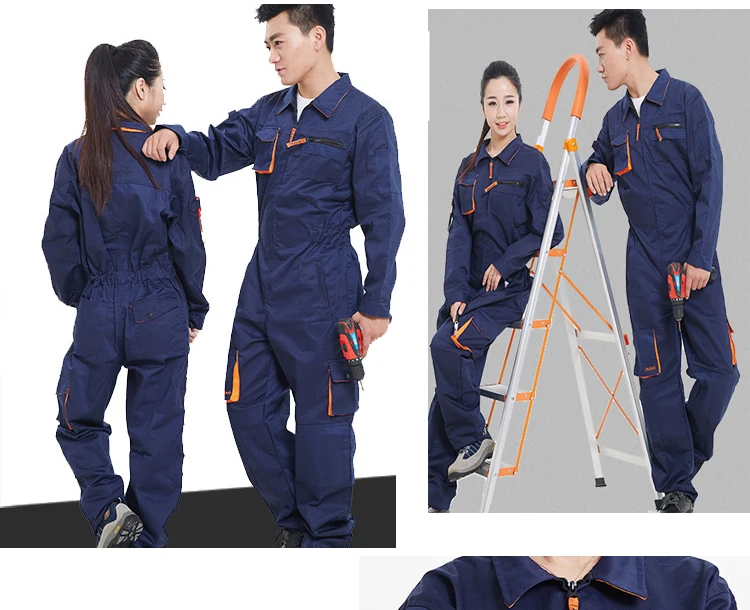 combinaisons à manches longues pour hommes et femmes, uniformes de travail décontractés, vêtements de travail trempés pour hushand, grande taille, 4xl, 5xl