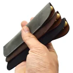 Porte-crayon souple pour un stylo, trousse à crayons en cuir PU, matériel d&rsquo;écriture, sac de rangement de papeterie, fournitures scolaires et de bureau, cadeau