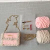 sac de tissage moderne en tissu maille, sac en laine, crochet de loquet fait à la main, sacs de tissage, sac à bandoulière pratique, accessoires faits maison