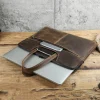 sac à main en cuir 100% véritable pour hommes, porte documents pour ordinateur portable, sacoche décontractée de grande capacité pour macbook pro 13 14 15 16