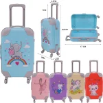 Accessoires de poupée valise imprimé Animal de dessin animé adapté aux poupées américaines de 18 pouces 43Cm bébé Reborn poupée vêtements de rangement, cadeau de jouet pour enfant