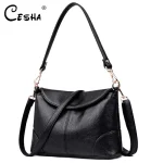 Sac à bandoulière en cuir souple pour femmes, sacoche de luxe de bonne qualité, sac à rabat décontracté à la mode