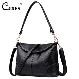 Sac à bandoulière en cuir souple pour femmes, sacoche de luxe de bonne qualité, sac à rabat décontracté à la mode