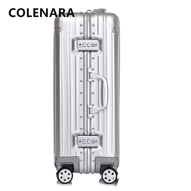 colenara valise de cabine valise à bagages de grande capacité 20 "boîte d'embarquement tout en aluminium et alliage de magnésium 24" 26 "29" bagages pour hommes