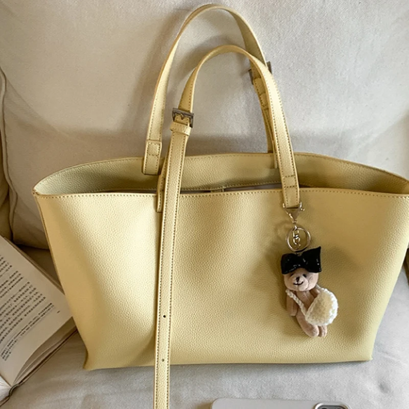 sac à main en cuir de luxe pour femmes, sac de plage d'été tendance, décontracté, style coréen, fourre tout populaire pour dames, 2025
