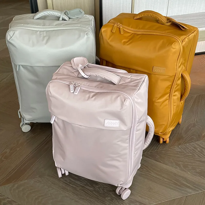 ensembles de bagages valise en tissu oxford imperméable ultra léger valise à main valise à roulettes pivotante maleta cabina