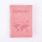 Couverture de passeport d&rsquo;avion femmes hommes étui de passeport de voyage en cuir rose mignon passeport portefeuille sac à main fille porte-passeport