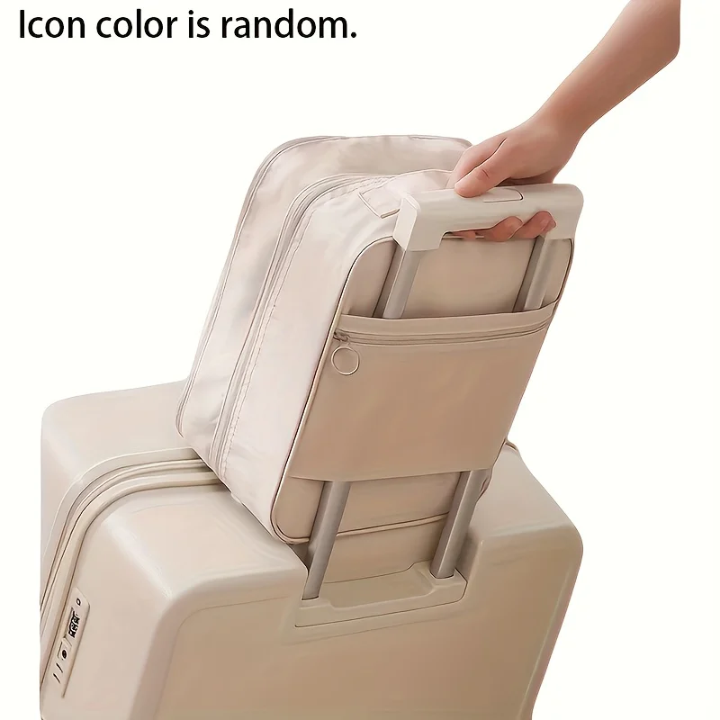 valises à 3 couches, fourre tout, sac de rangement de chaussures de voyage portable avec fermeture à glissière, sac organisateur de chaussures multifonction