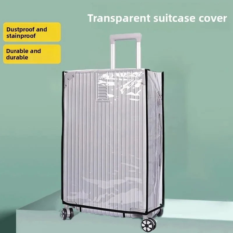 housse de valise pour bagages de 18 à 30 pouces, manchon de protection épais en pvc transparent approuvé par tsa, housse étanche pour bagages à roulettes