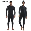 Combinaison de plongée deux pièces fendue à manches longues, 1.5mm-3mm, veste de combinaison chaude, pantalon unisexe, combinaison de plongée et de plongée en apnée