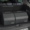 Valise en cuir coffre de voiture boîte de rangement pliable bac de rangement pour Jeep Grand Cherokee Wrangler JK gladiator boussole Renegade