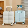 Valise à main de 14 pouces avec support pour téléphone, petite valise Portable pour courts voyages avec roues pivotantes, légère