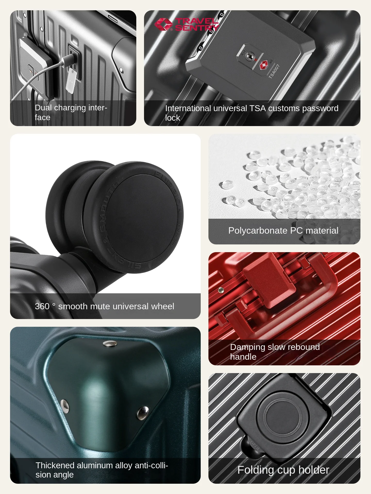 valise surdimensionnée 32/30 pouces, cadre multifonctionnel en aluminium, bagages avec porte gobelet usb, valises de voyage de haute qualité 26 "28"