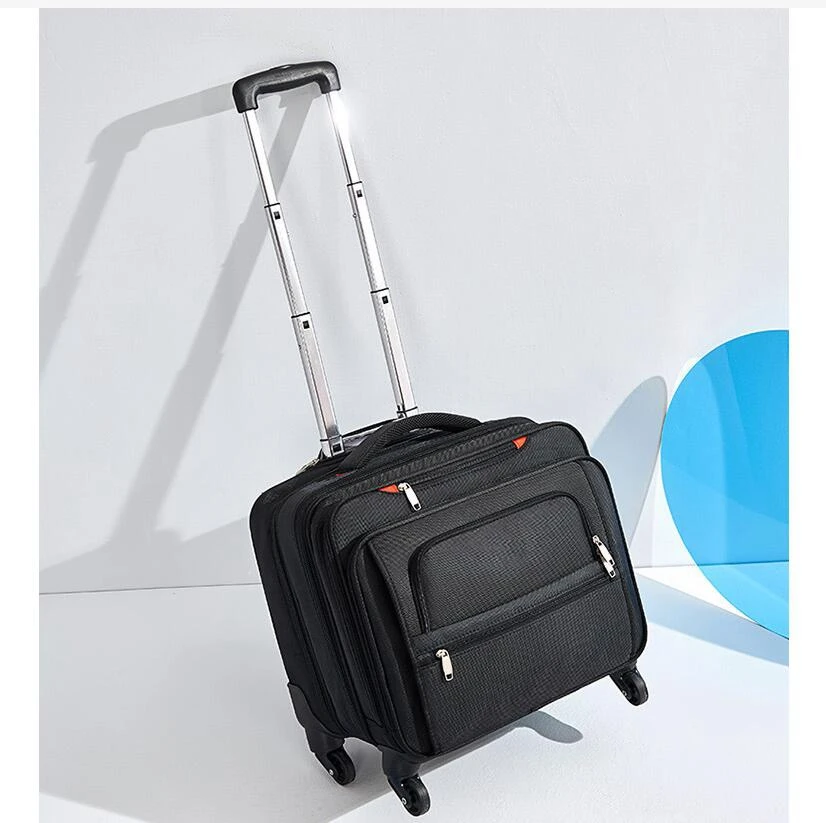 valise à roulettes oxford business trave pour hommes, taille de cabine, sacs à roulettes pour ordinateur portable, bagage à main, 18 pouces