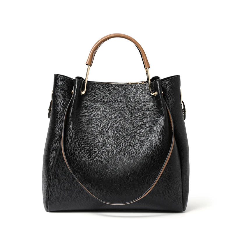 sac à main en cuir de luxe 2025, nouvelle tendance de la mode joker, sac seau de grande capacité, connaissement, épaule en bandoulière