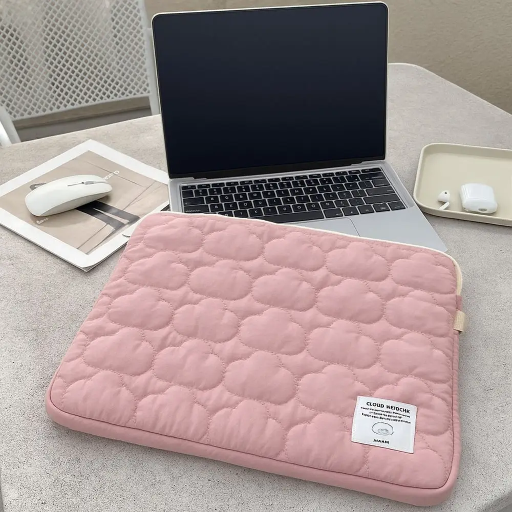 sac souple pour ordinateur portable de style coréen, sac d'ordinateur portable cloud, rembourré, léger, étui de protection pour tablette, bureau