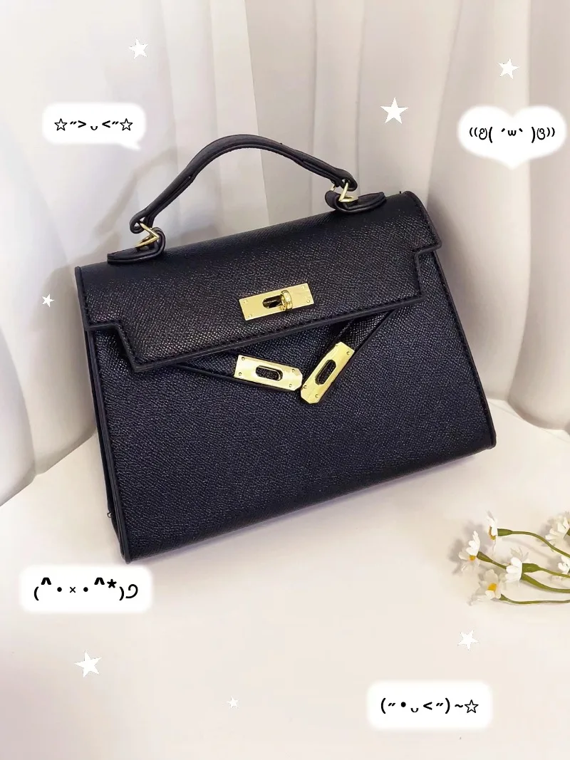 sac messager en cuir élégant pour dames, sac à main à bandoulière de luxe de styliste, fourre tout classique de marque populaire