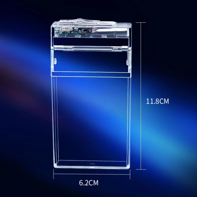 Étui à lumière laguna coloré transparent, briquet usb, mince, scellé et étanche à l'humidité, paquet de 20