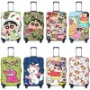 Housse de valise dessin animé Crayon Shin-Chan, mignon, vacances d&rsquo;affaires, fournitures de bagages amusantes, protecteur