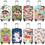 Housse de valise dessin animé Crayon Shin-Chan, mignon, vacances d&rsquo;affaires, fournitures de bagages amusantes, protecteur