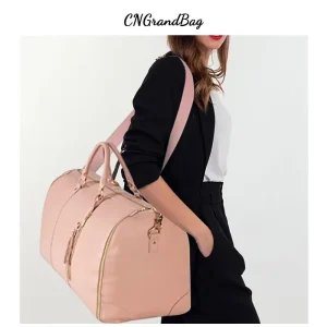 Valise pliable en cuir PU de grande capacité, sac à main de voyage, sac à bandoulière facile à transporter, sac à bagages de grande taille pour voyage Valise pliable en cuir PU de grande capacité, sac à main de voyage, sac à bandoulière facile à transporter, sac à bagages de grande taille pour voyage