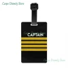 Étiquettes de bagage de capitaine d&rsquo;épaules Strihear pour les valises, couverture de confidentialité de pilote de vol, étiquette d&rsquo;identification