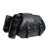 Pour HANDA HSUZUKI YAMAHA BMW moto sacs de selle pochette mallette de rangement côté bagages réservoir valise étanche en cuir PU