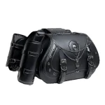 Pour HANDA HSUZUKI YAMAHA BMW moto sacs de selle pochette mallette de rangement côté bagages réservoir valise étanche en cuir PU