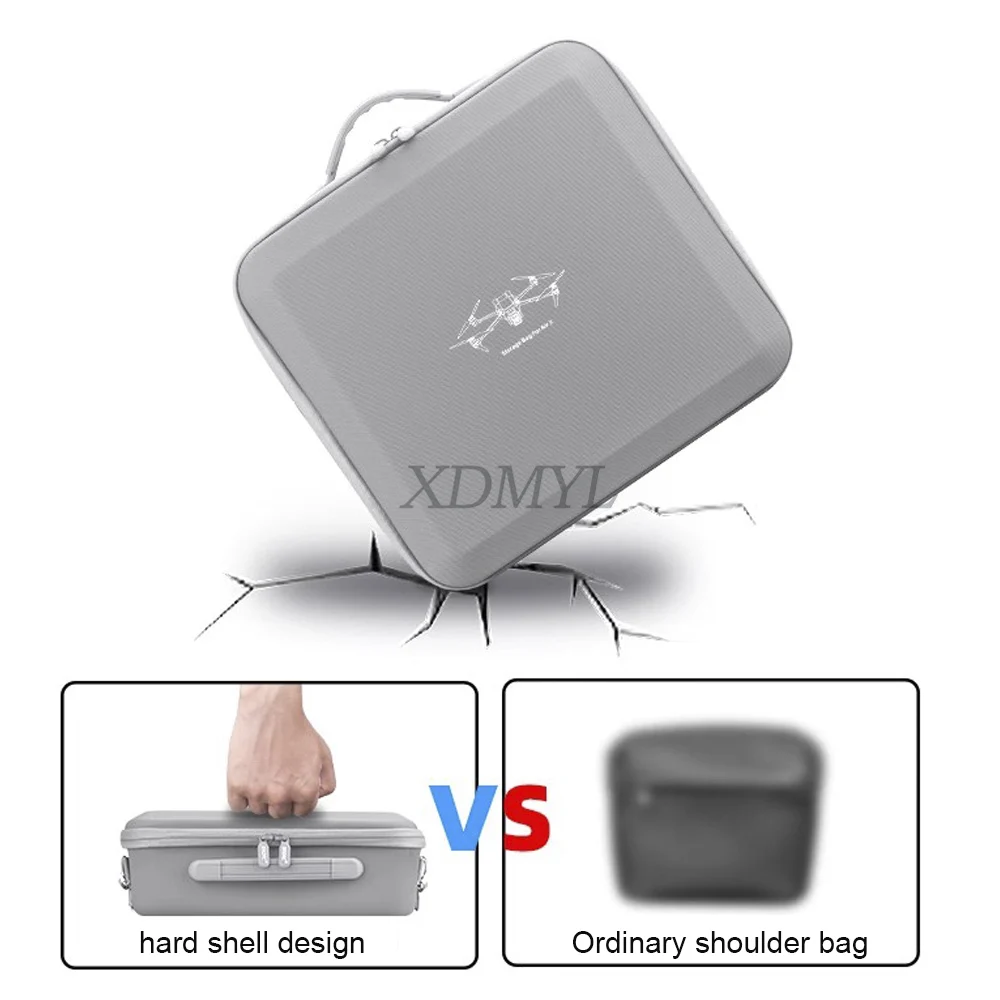 sac à bandoulière simple portable pour dji air 3/air 3s rc 2/rc n2/rc n3, sac à bandoulière à coque rigide, valise, accessoires de drone