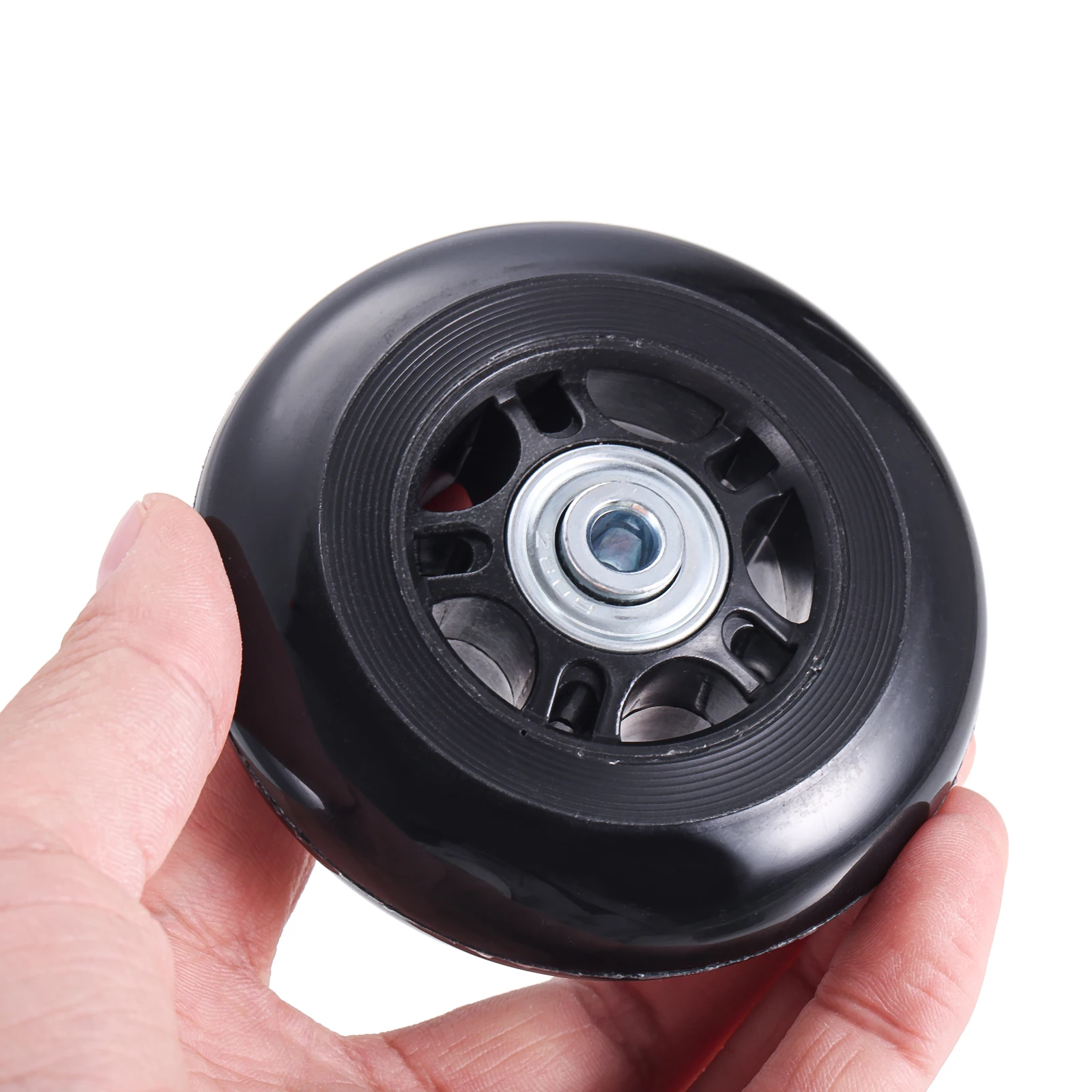 2 jeux de roues à bagages de remplacement, valise universelle pivotante en caoutchouc, roulettes à deux angles de conner, roulements à main 68/75/78mm x 24mm