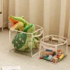 panier de rangement transparent pour jouets d'enfants, sac de rangement pour jouets de grande taille, panier de rangement multifonctionnel domestique de grande capacité