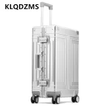 KLQDZMS-Sac de voyage entièrement en alliage d&rsquo;aluminium et de magnésium, valise à roulettes de grande capacité, boîte d’embarquement, 20 po, 24 po, 26 po, 29 po