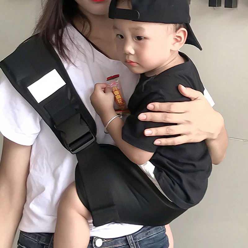 Écharpe de transport portable pour tout petits, asymétrique épaule dénudée, 1 à 3 ans, 20kg, ceinture réglable, sangle de taille pour bébés et enfants, écharpe enveloppante swadde