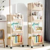Bibliothèque T1 à roulettes pour enfants, rangement pour jouets à la maison, étagères de lecture, meubles à roulettes, petite bibliothèque Bibliothèque T1 à roulettes pour enfants, rangement pour jouets à la maison, étagères de lecture, meubles à roulettes, petite bibliothèque