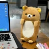nouveau rilakkuma peluche trousse à crayons sac de rangement enfants dessin animé mignon école papeterie sac kawaii cadeau d'anniversaire fille personnalisation