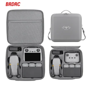 BRDRC sac de rangement pour DJI Air 3/Air 3S étui de transport intégré sac à main voyage valise en polyuréthane bandoulière Drone RC 2 accessoires