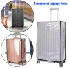 Housse de protection pour bagages entièrement transparente, valise étanche en PVC, combinaison pour valise à roulettes de 18 à 30 pouces, housse anti-poussière