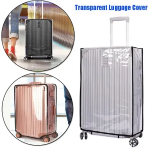 Housse de protection pour bagages entièrement transparente, valise étanche en PVC, combinaison pour valise à roulettes de 18 à 30 pouces, housse anti-poussière