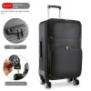 Valise de grande capacité de 20 à 28 pouces, boîte de mot de passe en tissu Oxford imperméable, valise de voyage à Expansion de roue universelle amovible