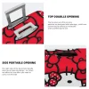 housse de valise de dessin animé chat hello kitty rouge, étui de bagages utile pour vacances, protection de voyage